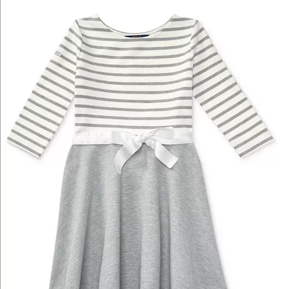 Polo Ralph Lauren striped fit and flare girls dress